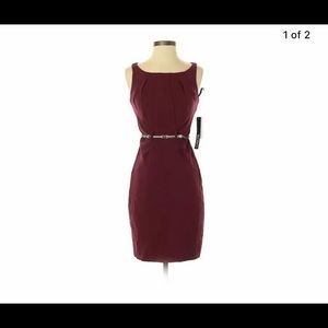 NWT xoxo maroon short fitted dress